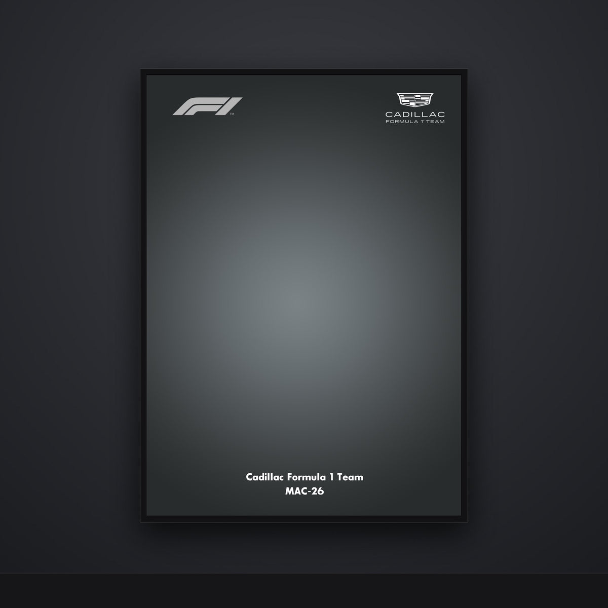 Cadillac Gradient F1 wall art backdrop framed printable poster