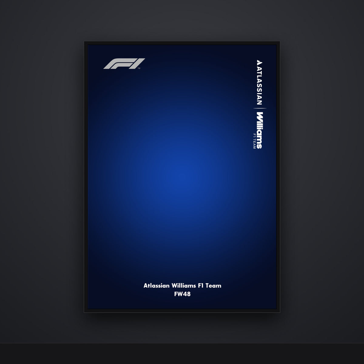 Williams FW48 F1 wall art backdrop framed printable poster